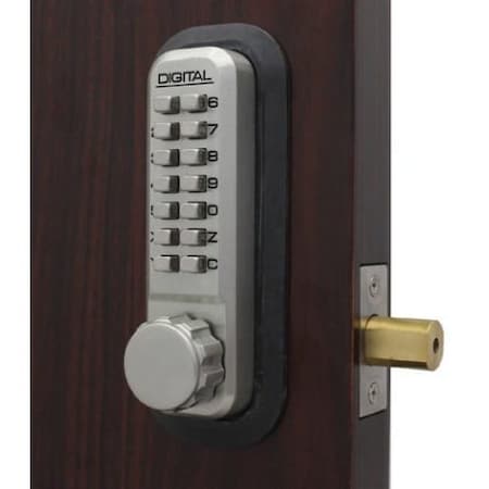 Lockey Mechanical Keyless Combination Deadbolt Lock Double Combination Key Override Satin Nickel 2210DCKO-SN
